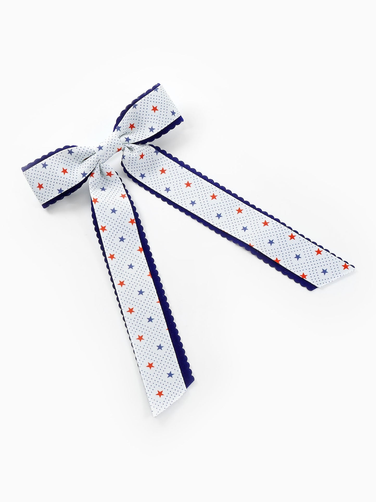Americana Patriotic Ribbon Hair Bow - Image 3