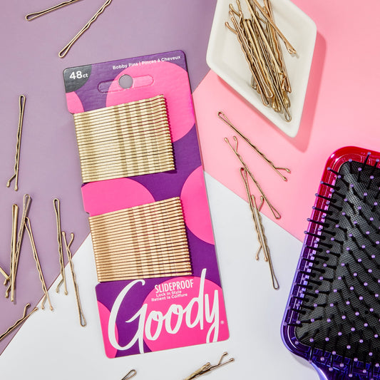 Blonde Bobby Pins, Slide Proof Grip Comfort Tip, Pain Free Wear, Blonde, 48Ct - Image 2