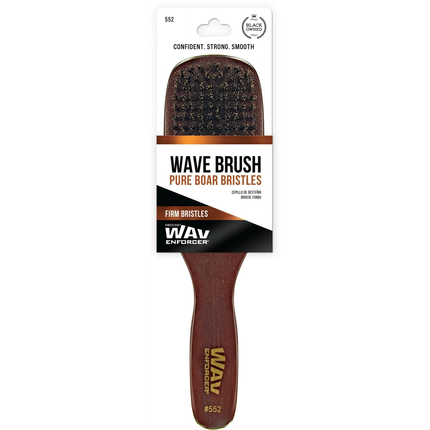 (2 pack) 10" Boar Bristle Wave Hair Brush, Brown, 1 Count - Image 2