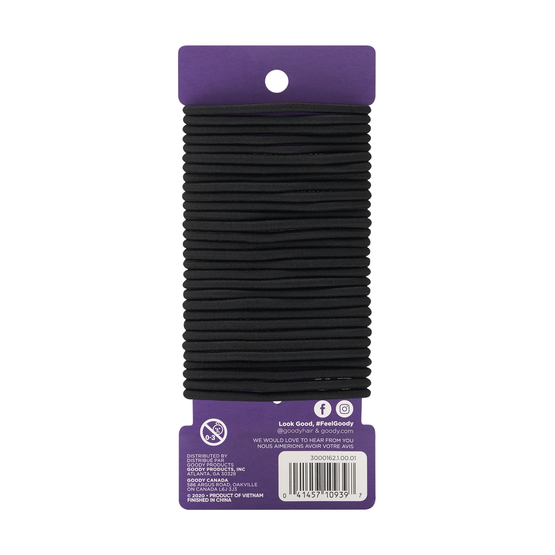 Hair Ties, Black, 30 Count - Image 2