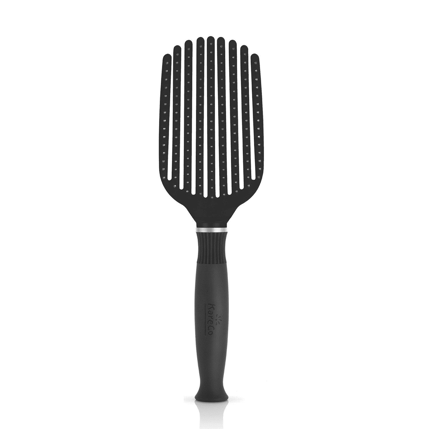 KareCo Tangle Buster Hair Brush Salon Professional Flexible Paddle, Black - Image 4