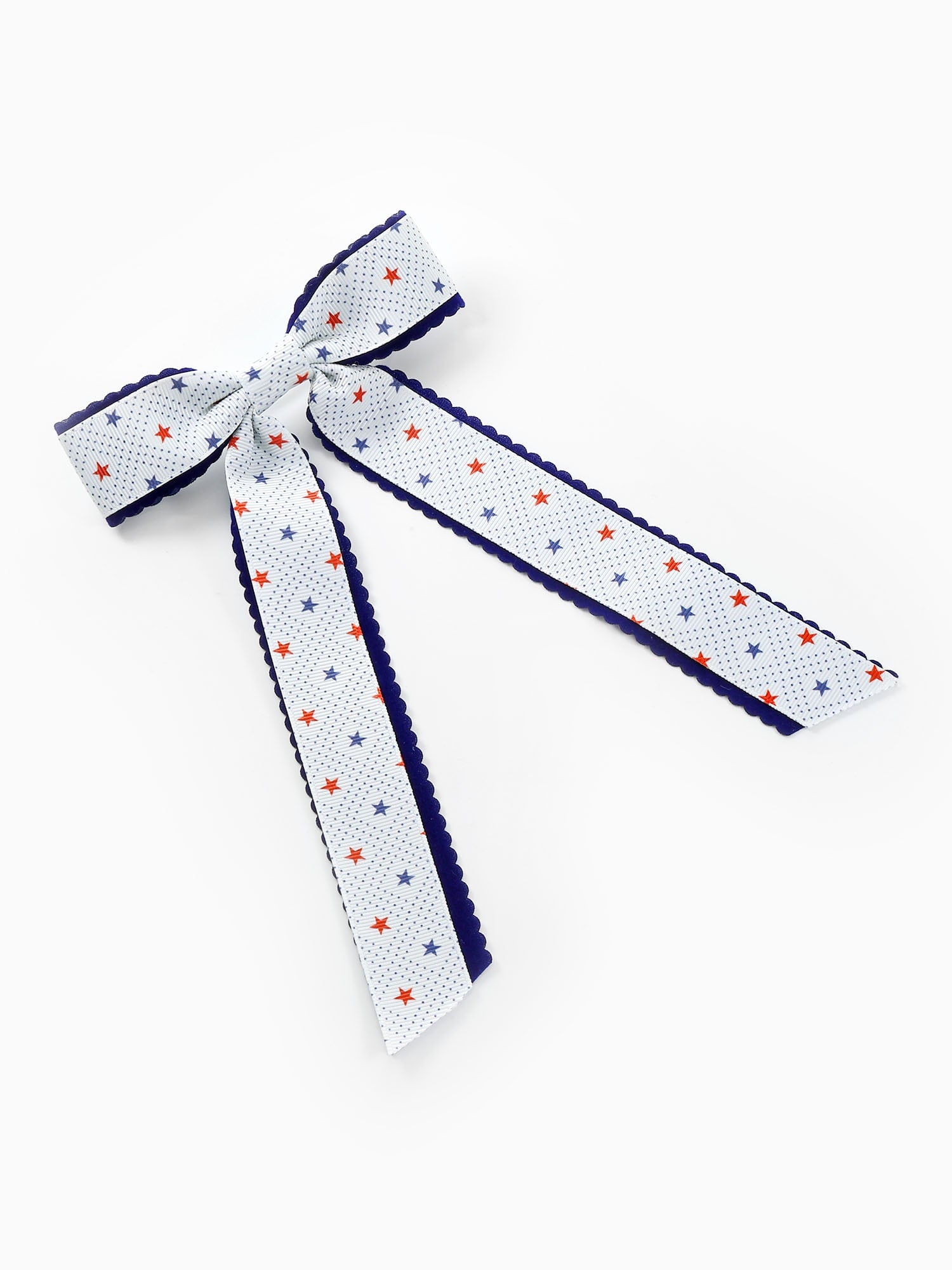 Americana Patriotic Ribbon Hair Bow - Image 3