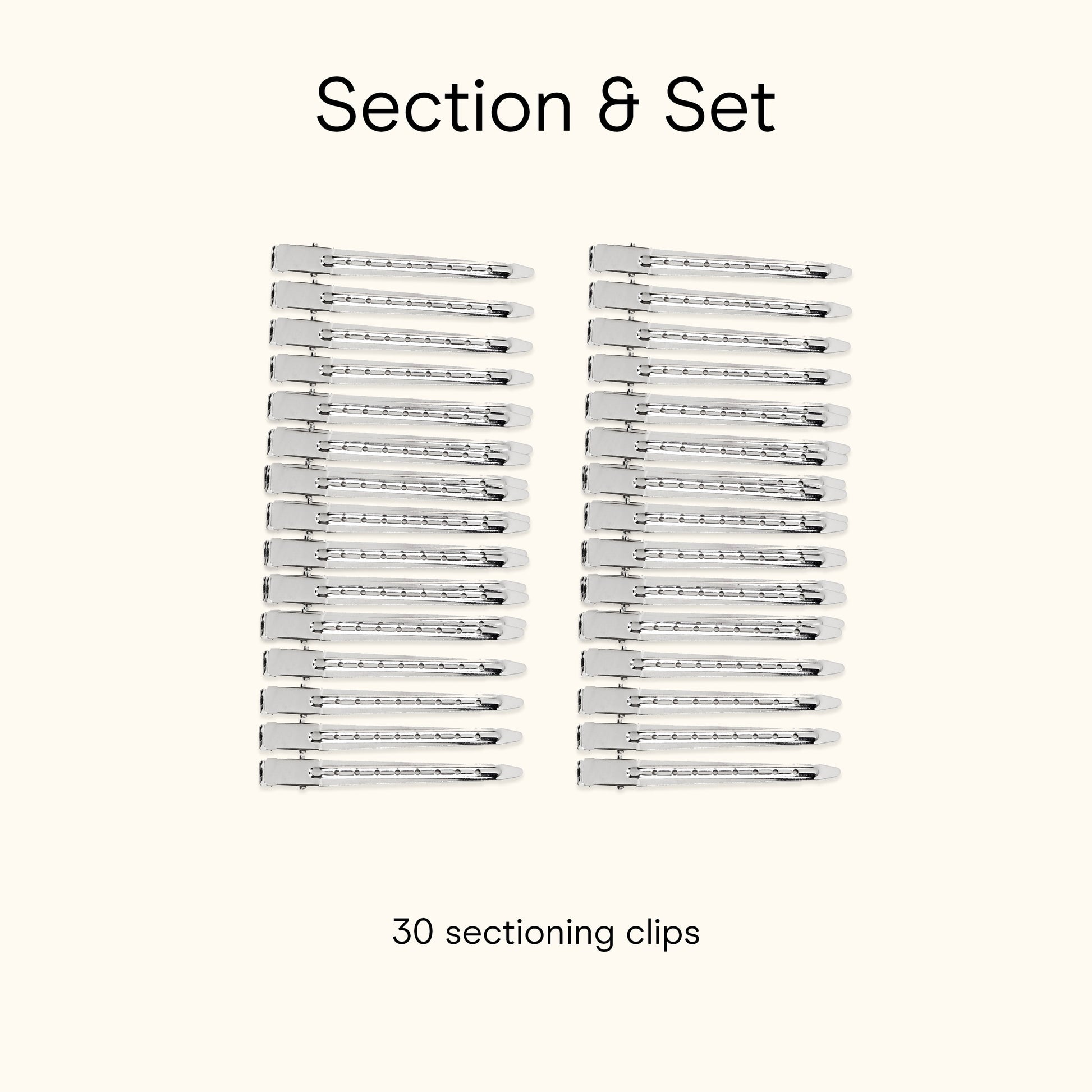 Salon Hair Setting Clips, Silver, 30 Count - Image 6