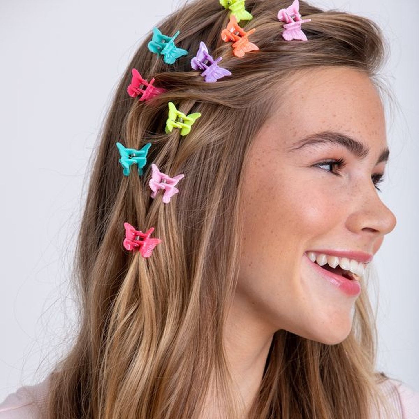 Mini Butterfly Claw Clips, Multicolor, 12 Count - Image 2