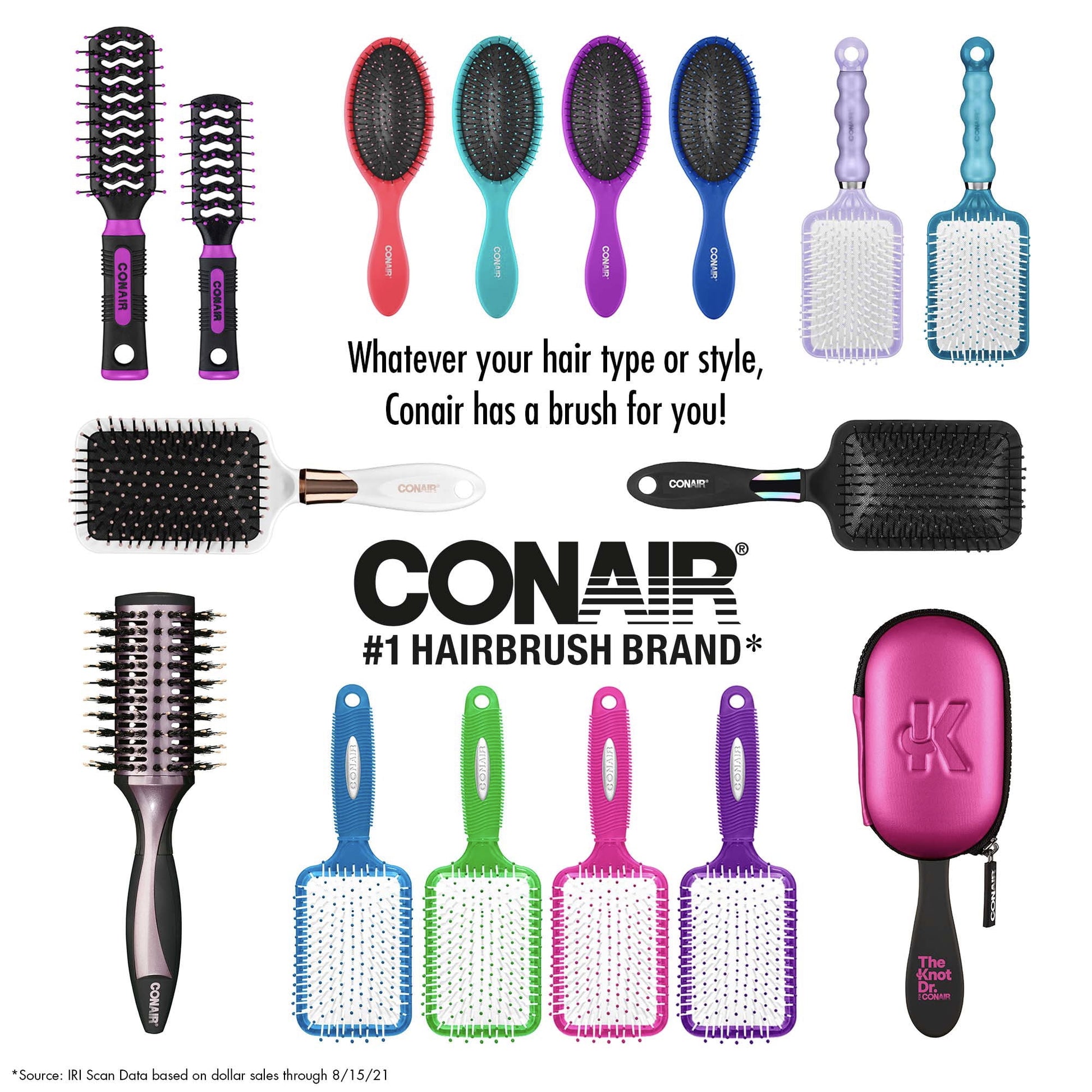 (2 pack) Conair Grip & Lift Vented Hair Brush with Rubber-Grip Handle - Image 5