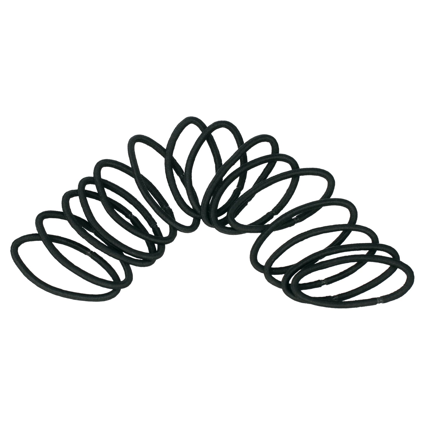 Hair Elastics, Braided Design No Damage Hair Ties, All Hair Types, Black, 15 Ct - Image 2