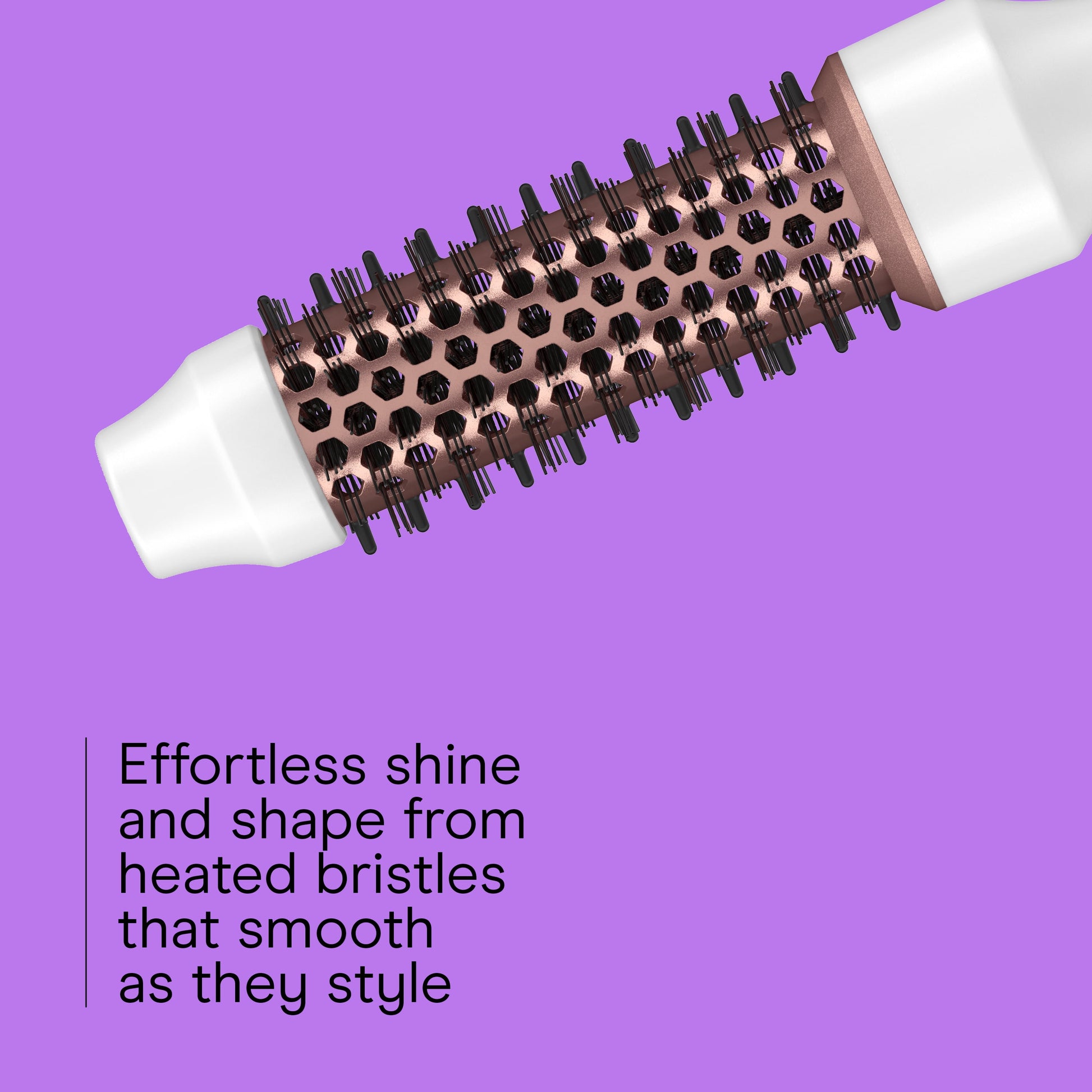 Double Ceramic Curling Thermal Brush, 1 , LED Indicator, Rose Gold, 1 Count