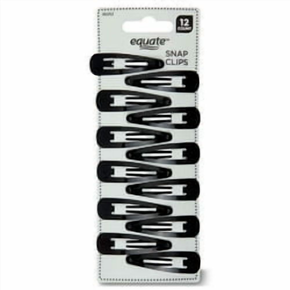 Hair Snap Clips, 12 Count, Black, For Small Sections of Hair or Intricate Hairstyles - Image 2
