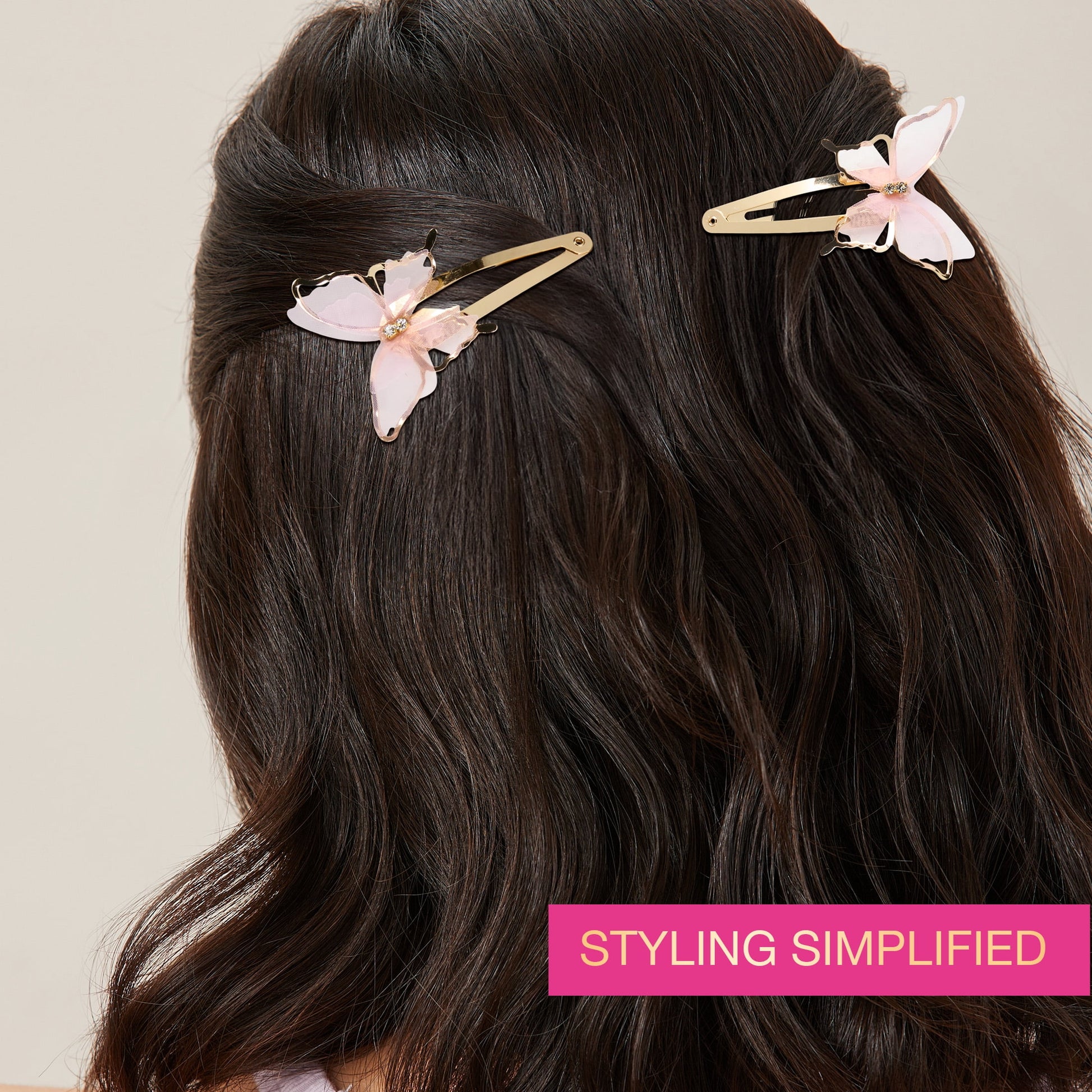 Pink & Gold Tone, All Hair Types, 2 Count
