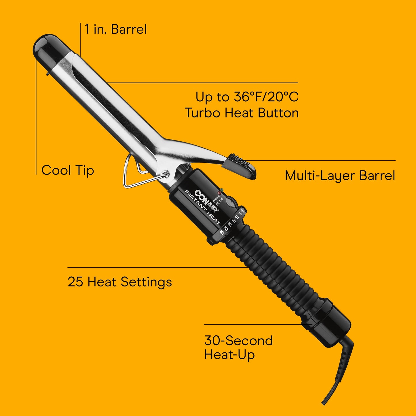 Conair Instant Heat Curling Iron - 1" - Image 2