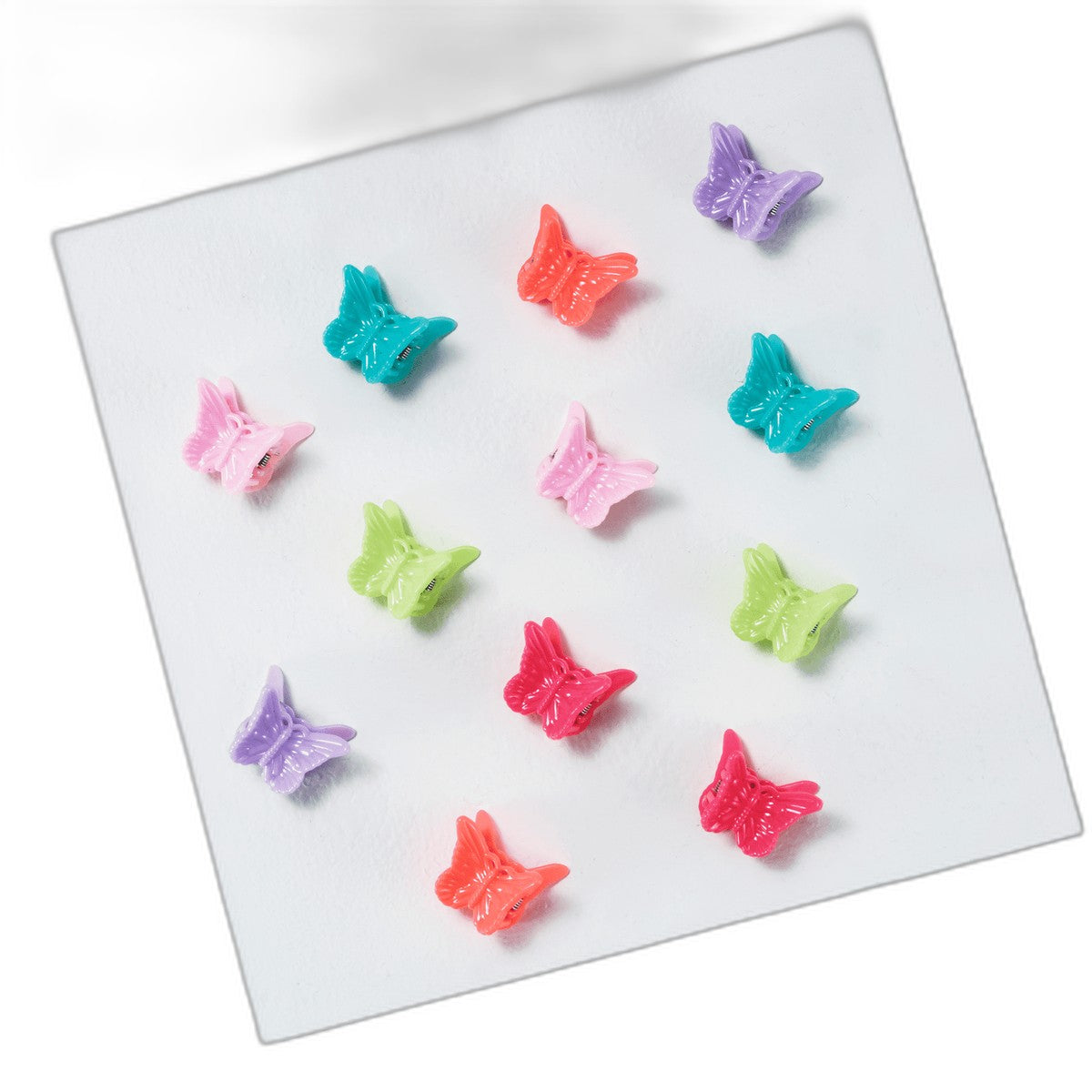 Mini Butterfly Claw Clips Multicolor 12 Count