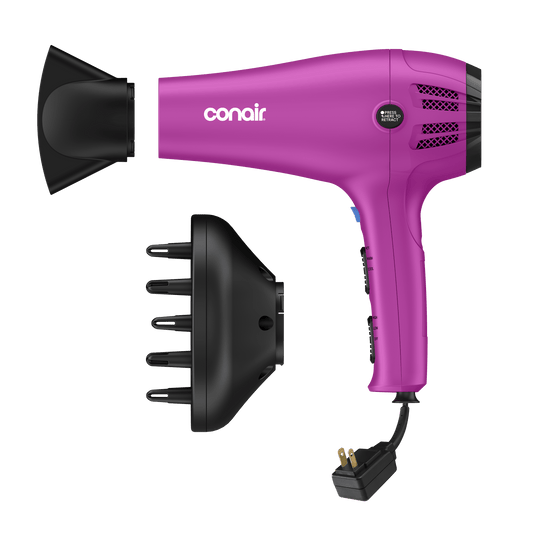 Ceramic Cord-Keeper Hair Dryer, Retractable Cord, Diffuser and Concentrator