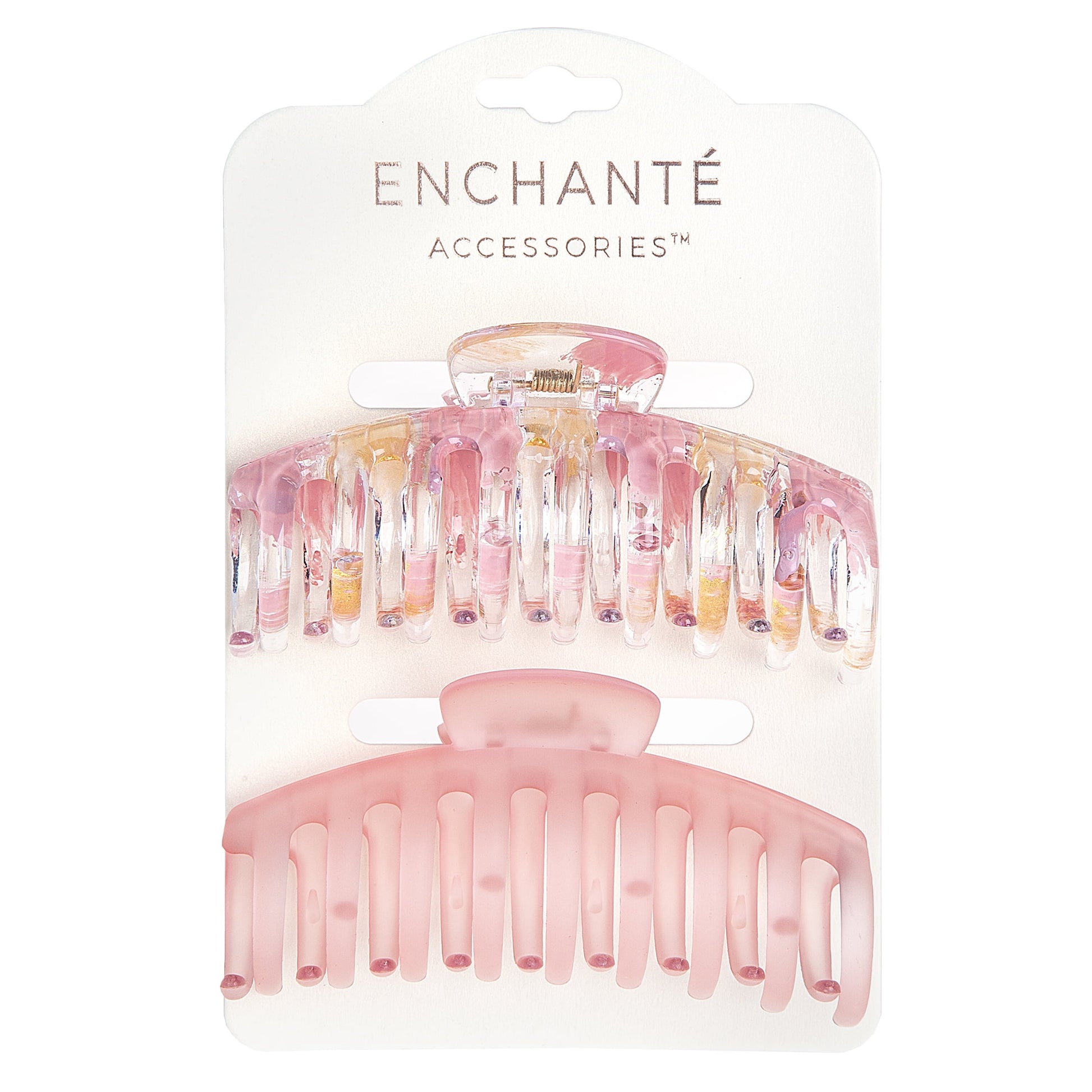 Claw Clips, Multicolor & Peach Painted, 2 Ct