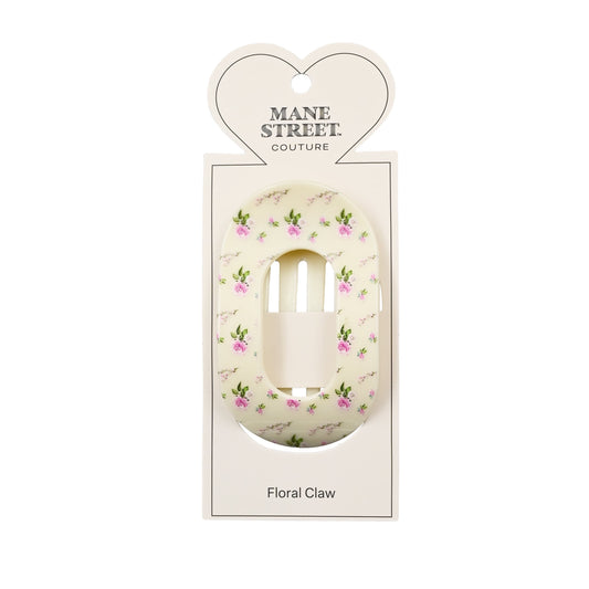 Vintage-Inspired Floral Hair Claw Clip for Women - Strong Grip and Comfortable