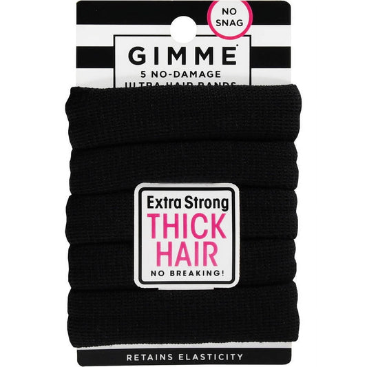 Tie for Thick , Black, 5 Ct