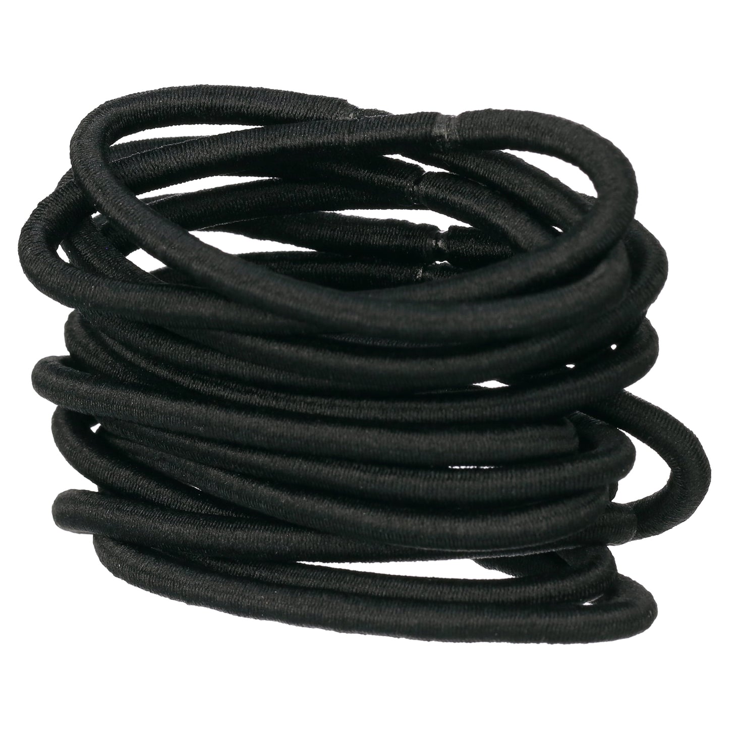 Hair Elastics, Braided Design No Damage Hair Ties, All Hair Types, Black, 15 Ct - Image 2