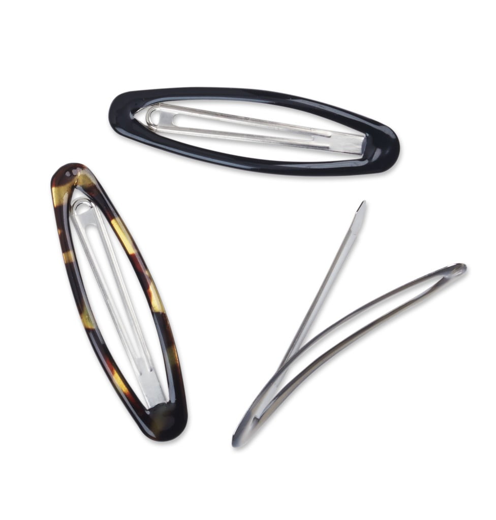 No-Slip Grip Oval Snap Hair Clips, Multicolor, 3 Count - Image 3