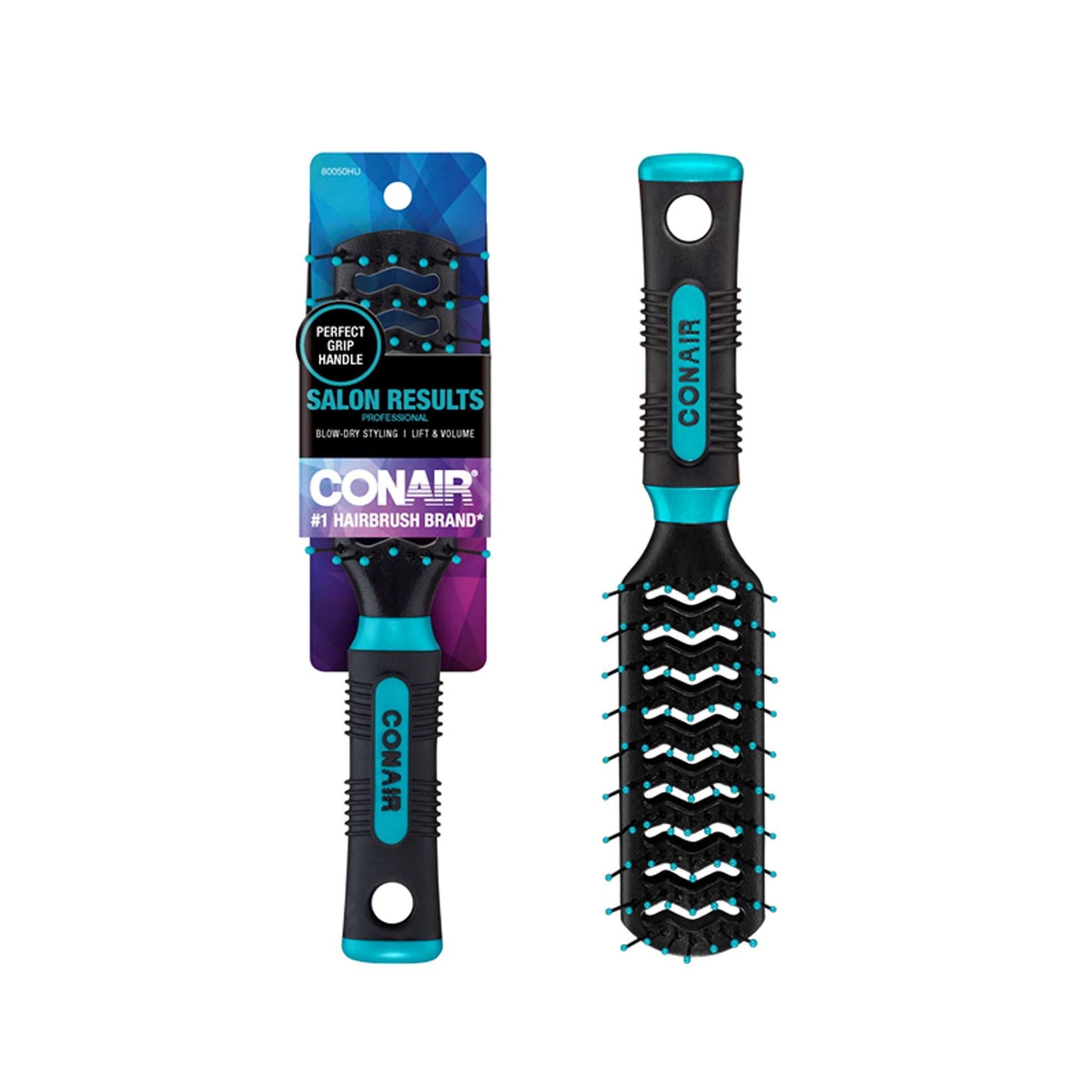 (2 pack) Conair Grip & Lift Vented Hair Brush with Rubber-Grip Handle - Image 4