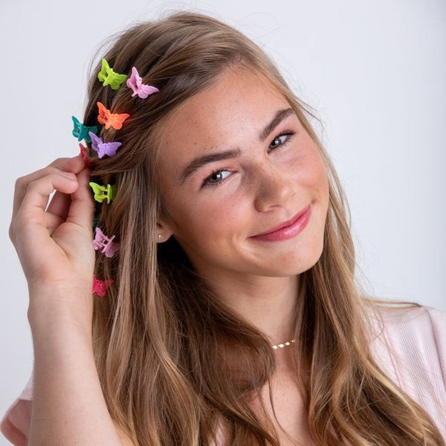 Mini Butterfly Claw Clips, Multicolor, 12 Count - Image 3