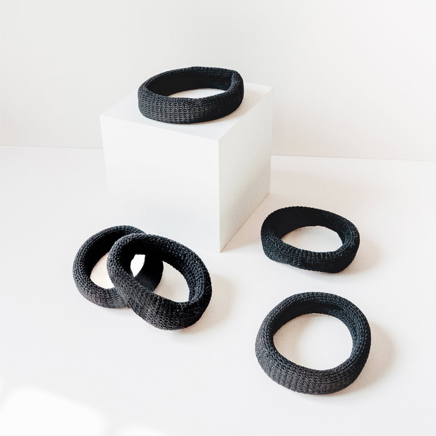 Tie for Thick , Black, 5 Ct - Image 3