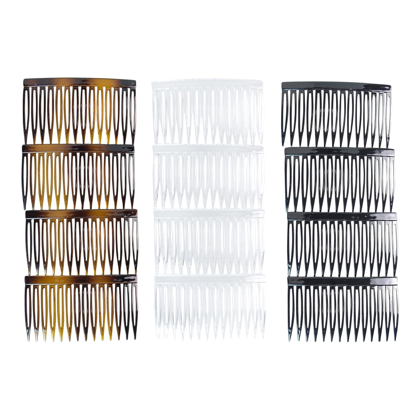 Plastic Side Hair Combs, Multicolor, 12 Count - Image 3