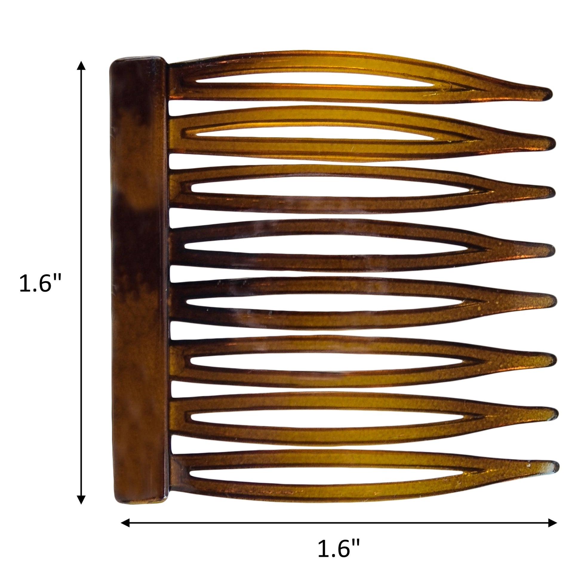 Small Plastic Side Hair Combs, Black, Clear, and Tortoise Shell,6 Ct - Image 3