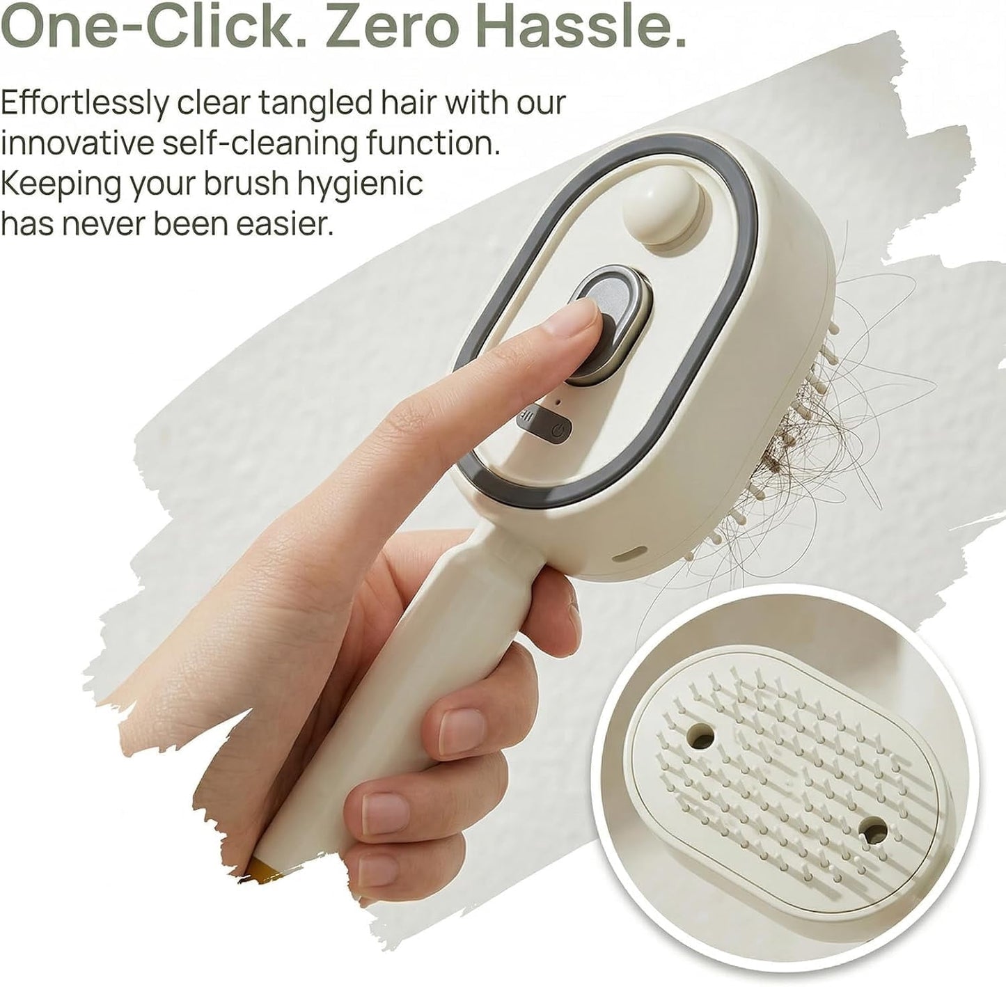 2026 Upgraded Electric Steam Brush, Rechargeable Hair Brush with Water Spray, Wet Electric Hairbrush, Red Light Air C... - Image 5