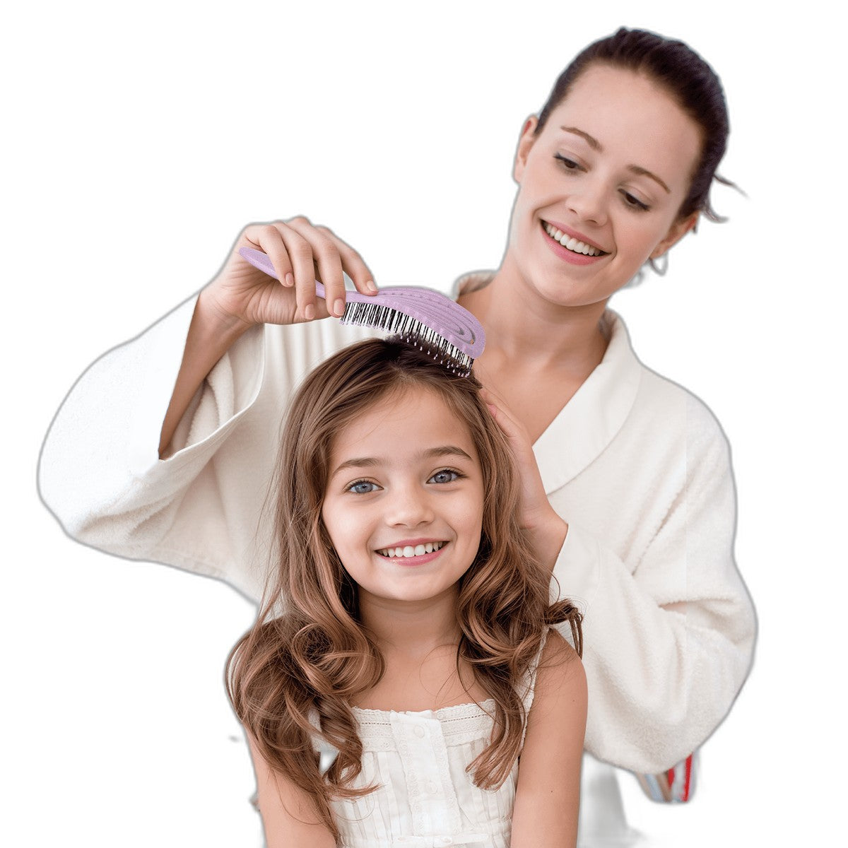 Hemp-Relax Detangler Hair Brush, Eco-Friendly Vented Detangling Hairbrush, Wet & Dry Use, Purple