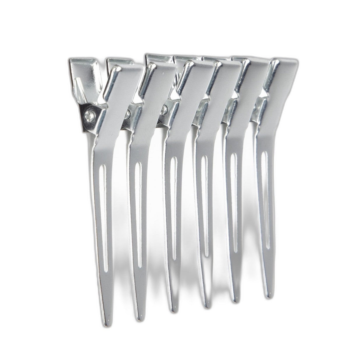 1.75 Inch Single Prong Metal Hair Clip, Bulk Pack of 33, Silver, Small, Adult