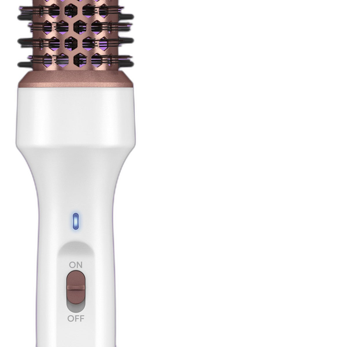 Double Ceramic Curling Thermal Brush, 1 Inch, LED Indicator, Rose Gold, 1 Count