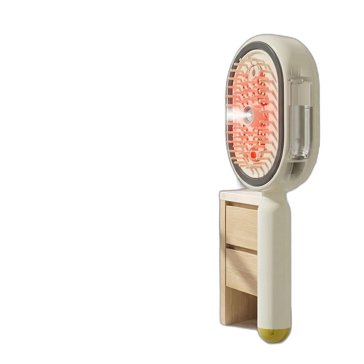 Upgraded Electric Steam Brush, Rechargeable Hair Brush with Water Spray, Wet Electric Hairbrush, Red Light Air Cushion Mister