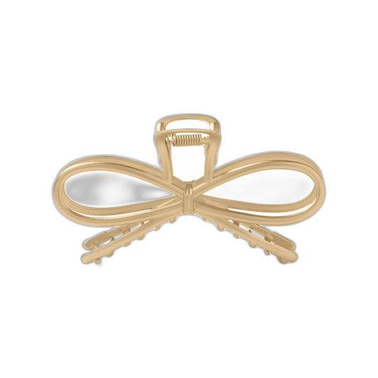 Gilded Festive Bow Claw Clip, Gold