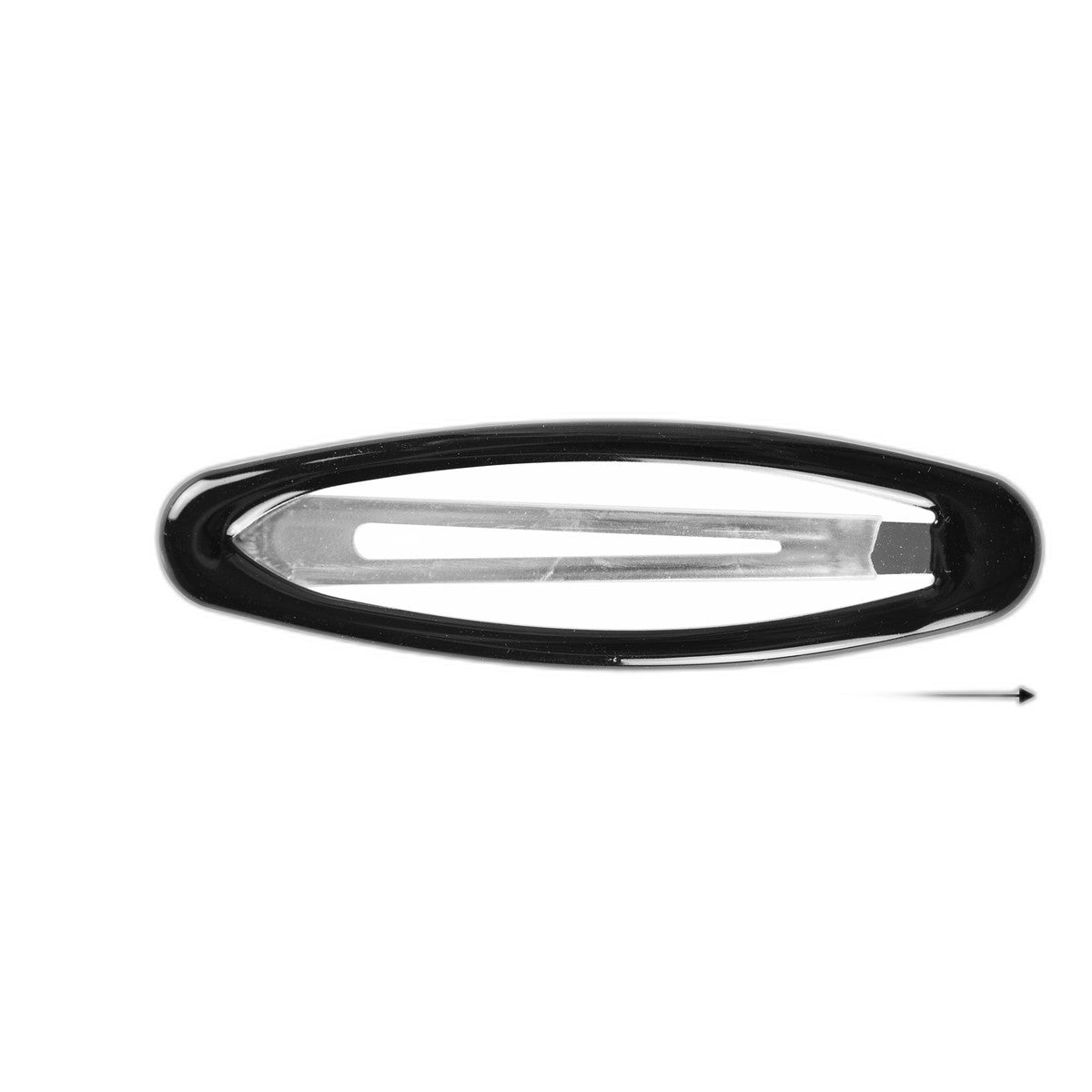 No-Slip Grip Oval Snap Hair Clips, Multicolor, 3 Count